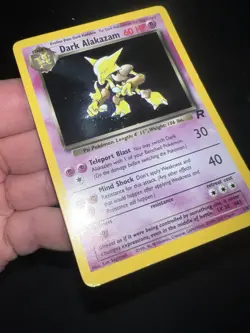Holo Pokemon Dark Alakazam 1/82 Team Rocket Holo Rare 2000 WOTCVintage Card - Image 3