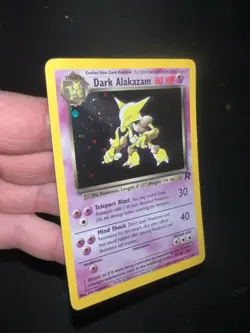 Holo Pokemon Dark Alakazam 1/82 Team Rocket Holo Rare 2000 WOTCVintage Card - Image 4