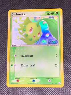 Chikorita 51/115 Reverse Holo - ex Unseen Forces Pokemon Card - VLP - Image 1