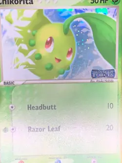 Chikorita 51/115 Reverse Holo - ex Unseen Forces Pokemon Card - VLP - Image 3
