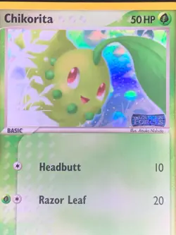 Chikorita 51/115 Reverse Holo - ex Unseen Forces Pokemon Card - VLP - Image 4
