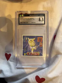 Pokemon vintage Pikachu card/sticker CGC 8.5 - Image 1