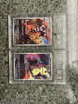 Pokemon TCG Tag Mint 9, 10 GRADED Card Lot Mimikyu, Gothorita - Image 1