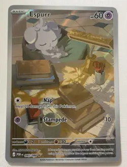 Pokemon TCG Espurr 095/088 POR Rare Full Art Holo MINAMINAMI Take Basic Card - Image 1