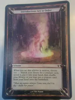 MtG Archenemy scheme card. "Introductions Are in Order" Mint condition - Image 1