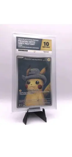 Pokemon Van Gogh X Pikachu With Grey Felt Hat 085 Promo Card Graded Ace 10 - Image 1