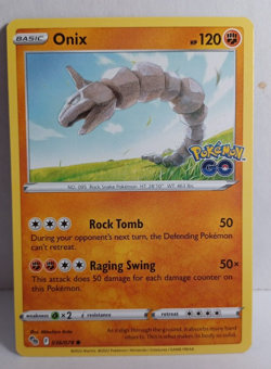 Pokemon TCG Card Onix Pokemon Go 036/078 Basic Regular Common HP 120 NM - Image 1