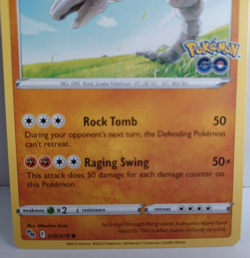 Pokemon TCG Card Onix Pokemon Go 036/078 Basic Regular Common HP 120 NM - Image 3