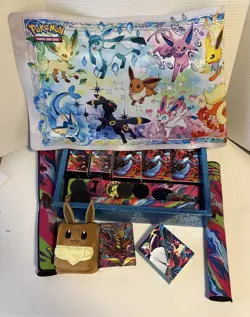 Pokemon Play Lot- No Cards 5 Mats 8 Cards Holders 10 Coins - Image 1