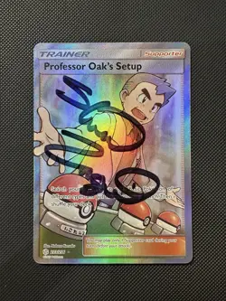 Professor Oaks Setup Cosmic Eclipse Trainer Card 233/236 Signed by Stuart Zagnit - Image 1