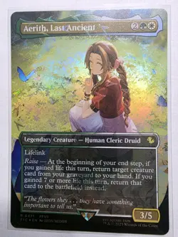 Aerith, Last Ancient (Borderless) (Chocobo Track Foil) Commander: Final Fantasy - Image 1