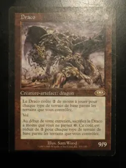 mtg magic draco planeshift FRENCH VF FR 9/9 dragon artifact artefact - Image 1