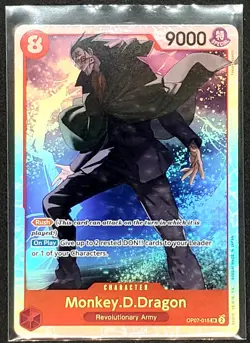 One Piece TCG OP07-15 Monkey D. Dragon Super Rare Character Card - Image 1