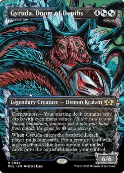 GYRUDA, DOOM OF DEPTHS mtg NM-M Multiverse Legends 1 Rare - Image 1