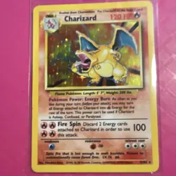 Pokemon Charizard Holo Rare 4/102 Base Set 120 HP Wizards of the Coast - Image 1