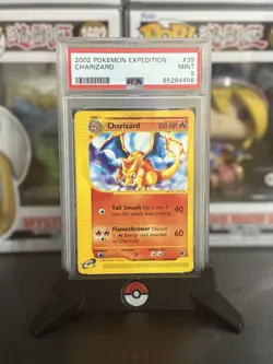 2002 Pokemon Expedition Charizard #39/165 Non-Holo Card PSA 9 - Image 1