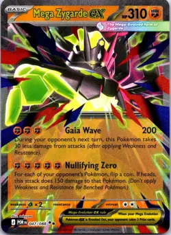 Mega Zygarde ex 047/088 Double Rare Perfect Order Pokemon Holo NM - Image 1