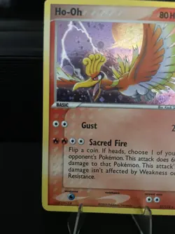 Ho-oh 27/115 Holo Rare SWIRL EX Unseen Forces LP Pokemon TCG - Image 2