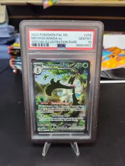 Meowscarada EX 256/193 Special Illustration Rare Pokemon PSA 10 - Image 1
