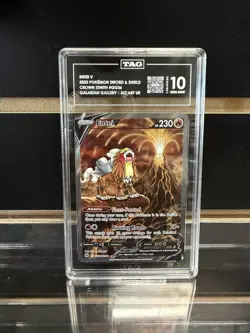 2023 Pokemon Crown Zenith Entei V Galarian Gallery Alt Art TAG 10 Gem Mint - Image 1