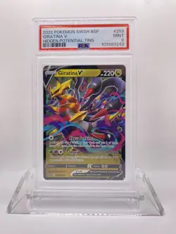 2022 POKEMON SWSH BLACK STAR PROMO HIDDEN POTENTIAL TINS #259 GIRATINA V PSA 9 - Image 1