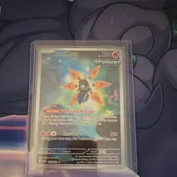 The Pokemon Iron Moth 187/182 SV04 Paradox Rift Art Rare Holo English - Image 1