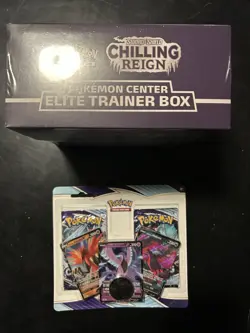 Pokemon Center ETB Chilling Reign Shadow Rider Calyrex with Compensation Packs - Image 2