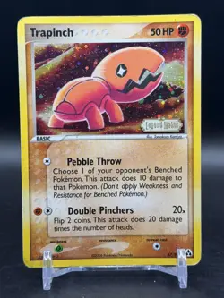 Trapinch 67/92 Legend Maker Pokemon Reverse Holo Stamped HP - Image 1
