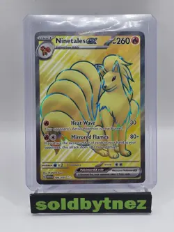 Ninetales EX - 186/165 - Full Art Ultra Rare Holo SV: 151 Pokemon Near Mint - Image 1
