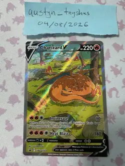 Pokemon TCG Charizard V SWSH260 Promo Holo 220 HP Sword & Shield Oswaldo Kato - Image 1