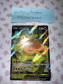 Pokemon TCG Charizard V SWSH260 Promo Holo 220 HP Sword & Shield Oswaldo Kato - Image 2