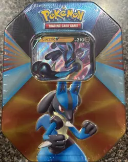 Pokemon TCG Lucario Forces Tin - New & Factory Sealed - 4 packs + Holo Promo - Image 1