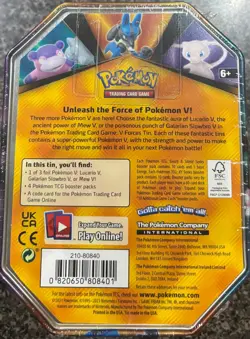 Pokemon TCG Lucario Forces Tin - New & Factory Sealed - 4 packs + Holo Promo - Image 2