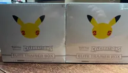 2X Pokemon TCG: 25th Anniversary Celebrations Elite Trainer Box (2021); Two ETB 820650809439 - Image 1