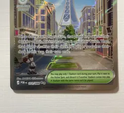 Pokemon TCG Lumiose City Trainer Stadium POR Rare Full Art Holo 111/088 Chikaza… - Image 2