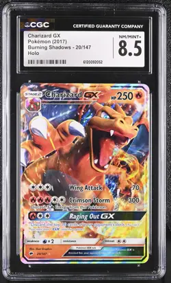 CHARIZARD GX Burning Shadows Holo Rare #20 CGC 8.5 Pokemon [Nostalgium] - Image 1