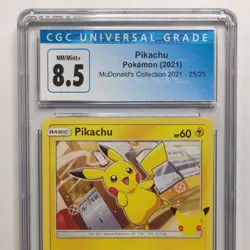 CGC 8.5 Pikachu 25/25 McDonald’s 25th Pokemon 2021 - Image 3
