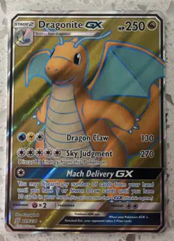 POKEMON UNIFIED MINDS DRAGONITE FULL ART HOLO GX 229/236 RARE - Image 1