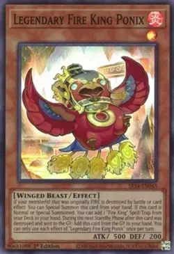 x3 Legendary Fire King Ponix - SR14-EN045 - Super Rare - 1st Edition Yu-Gi-Oh! M - Image 1