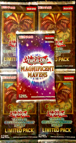 Yu-Gi-Oh! 4x 2025 World Championship Limited Pack + 1x Magnificent Mavens 🔥 - Image 1