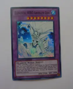 Elemental Hero Absolute Zero GENF-ENSE1 (Super Rare, Limited, Lightly Played LP) - Image 1