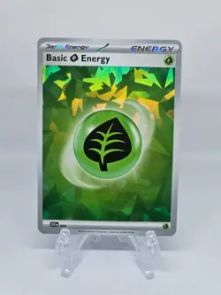 009 SVE GRASS ENERGY | RARE CRACKED ICE HOLO | SCARLET & VIOLET POKEMON CARD - Image 1