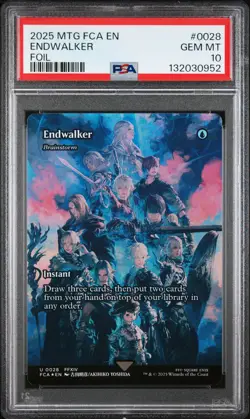 2025 MTG FINAL FANTASY THROUGH THE AGES FOIL #0028 ENDWALKER PSA 10 - Image 1