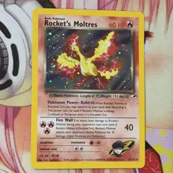 Pokemon Rockets Moltres Holo Rare Card 12/132 Gym Heroes NM - Image 4