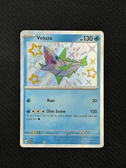 Pokemon TCG Scarlet & Violet Paldean Fates Veluza Shiny Holo 125/091 - Image 1