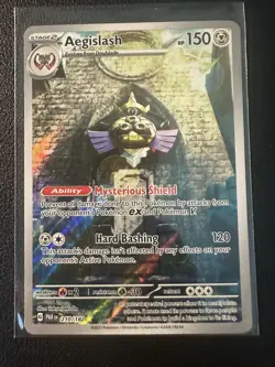 Aegislash - 210/182 - Illustration Rare Pokemon SV04 Paradox Rift Nm - Image 1