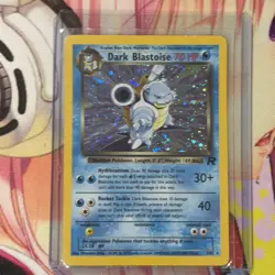 Pokemon Dark Blastoise 3/82 Team Rocket Holo Moderately Played scratches crease - Image 1