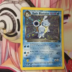 Pokemon Dark Blastoise 3/82 Team Rocket Holo Moderately Played scratches crease - Image 4
