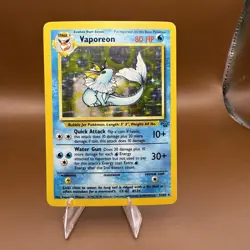 Pokemon TCG Vaporeon Jungle 12/64 Holo Unlimited Holo Rare LP - Image 1
