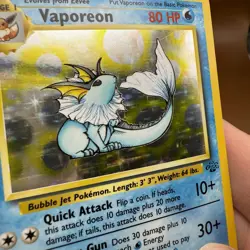Pokemon TCG Vaporeon Jungle 12/64 Holo Unlimited Holo Rare LP - Image 4